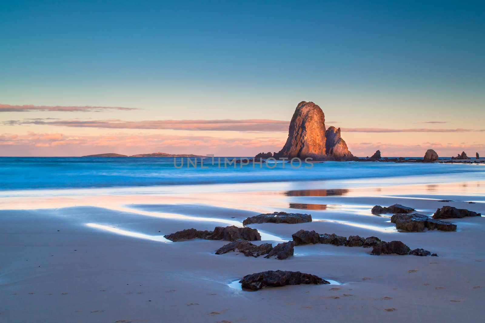 A beautiful afternoon on Glasshouse Rocks Beach near Narooma, NSW, Australia