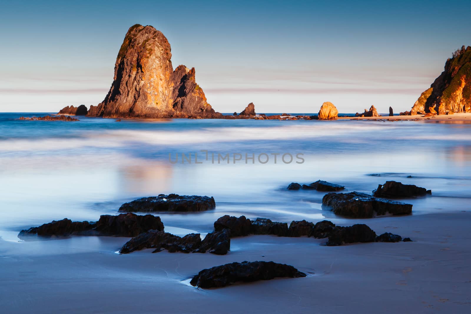 A beautiful afternoon on Glasshouse Rocks Beach near Narooma, NSW, Australia