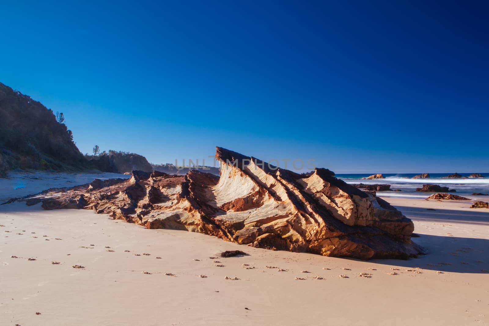 A beautiful afternoon on Glasshouse Rocks Beach near Narooma, NSW, Australia