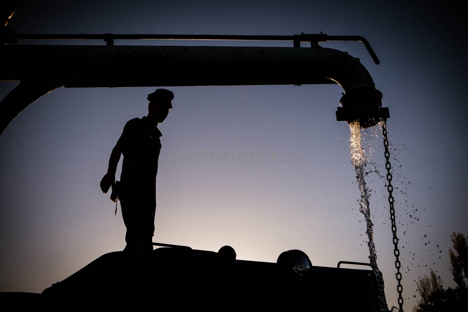 Maldon, Australia - May 11 2014: A steam engine from Victorian Goldfields Railway in Maldon, Victoria, Australia