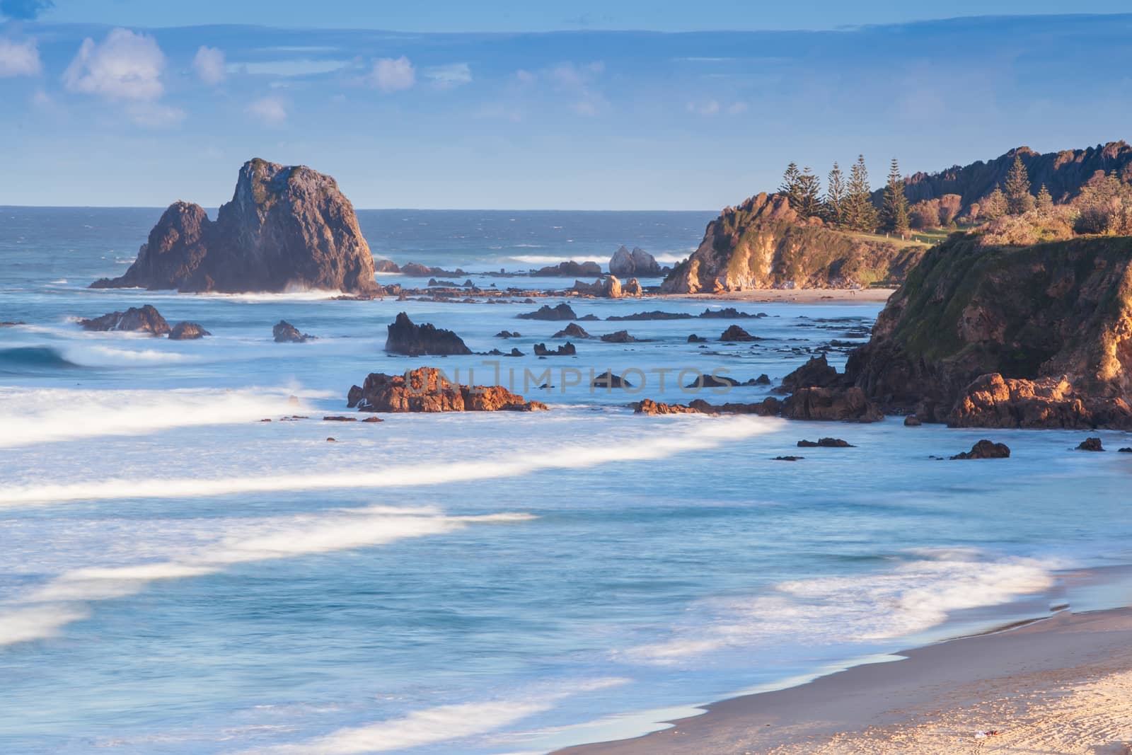 A beautiful afternoon on Glasshouse Rocks Beach near Narooma, NSW, Australia