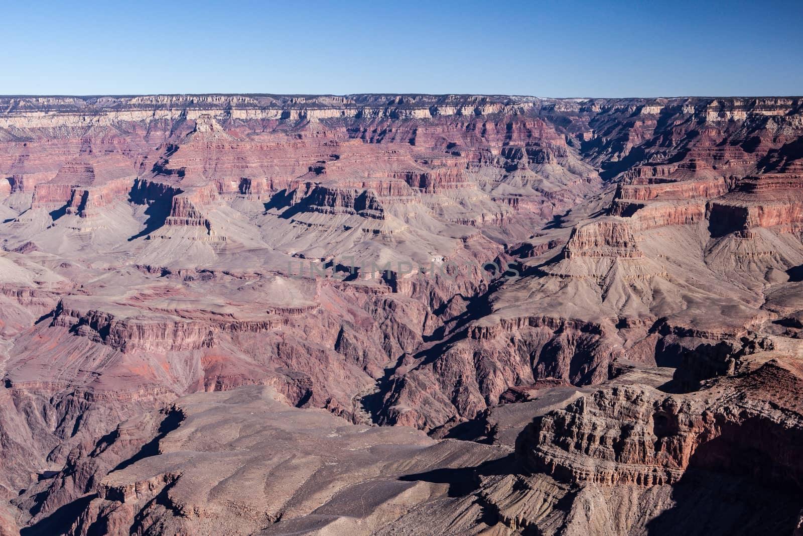 Daytime stunning views in winter around Grandview Point in Grand Canyon, Arizona, USA