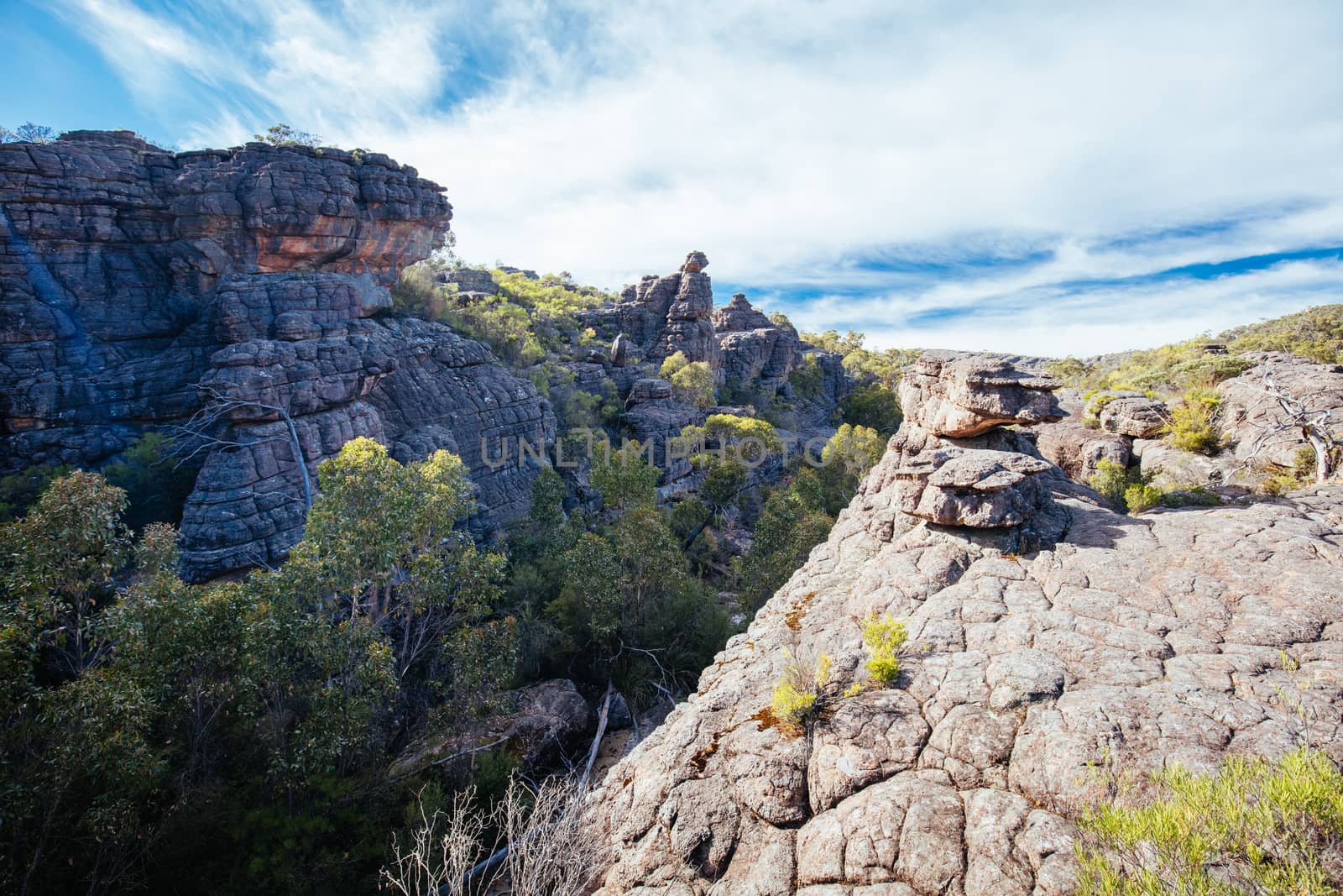 The famous Grampians Grand Canyon. Accessible on the Wonderland hike to the Pinnacle Lookout near Halls Gap in Victoria, Australia