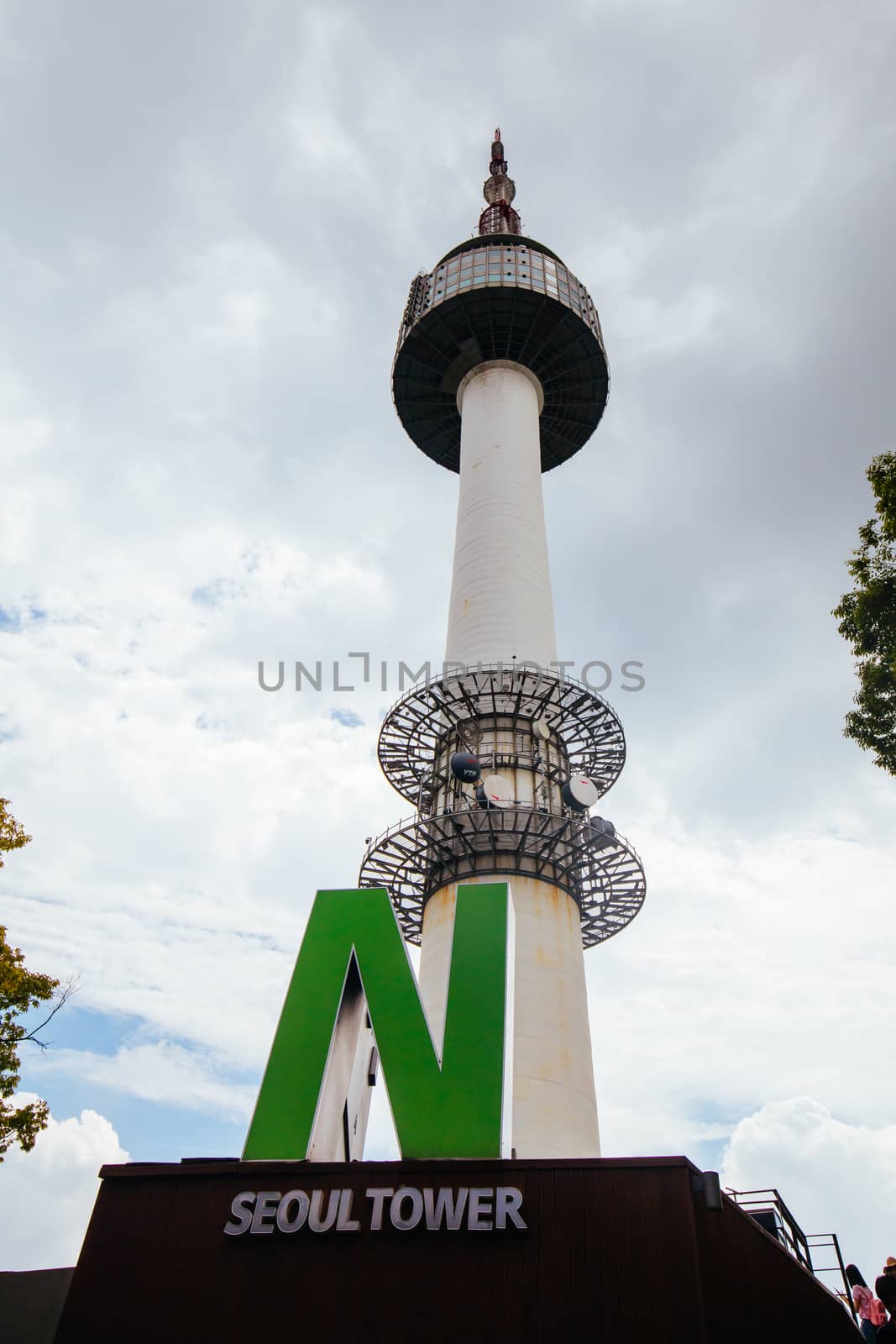 N Seoul Tower on Namsan Hill in Seoul South Korea by FiledIMAGE