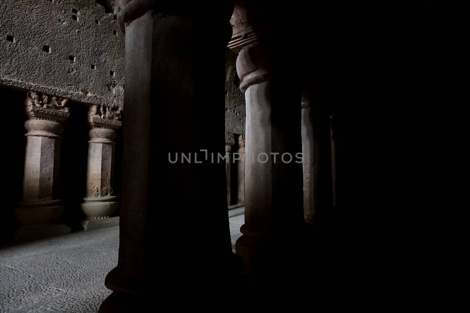 Kanheri Caves exist within Sanjay Gandhi National Park in northern Mumbai in India