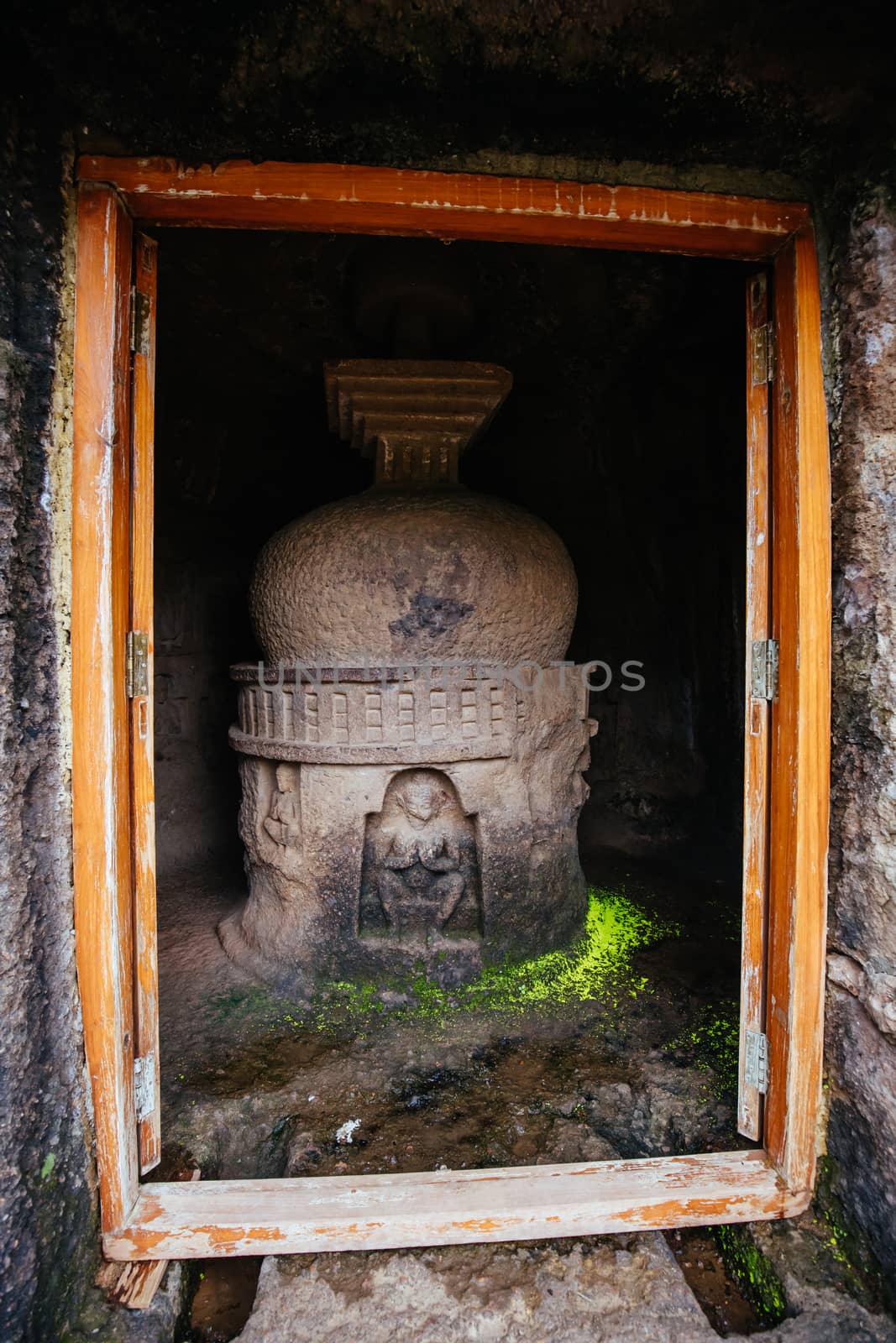 Kanheri Caves exist within Sanjay Gandhi National Park in northern Mumbai in India