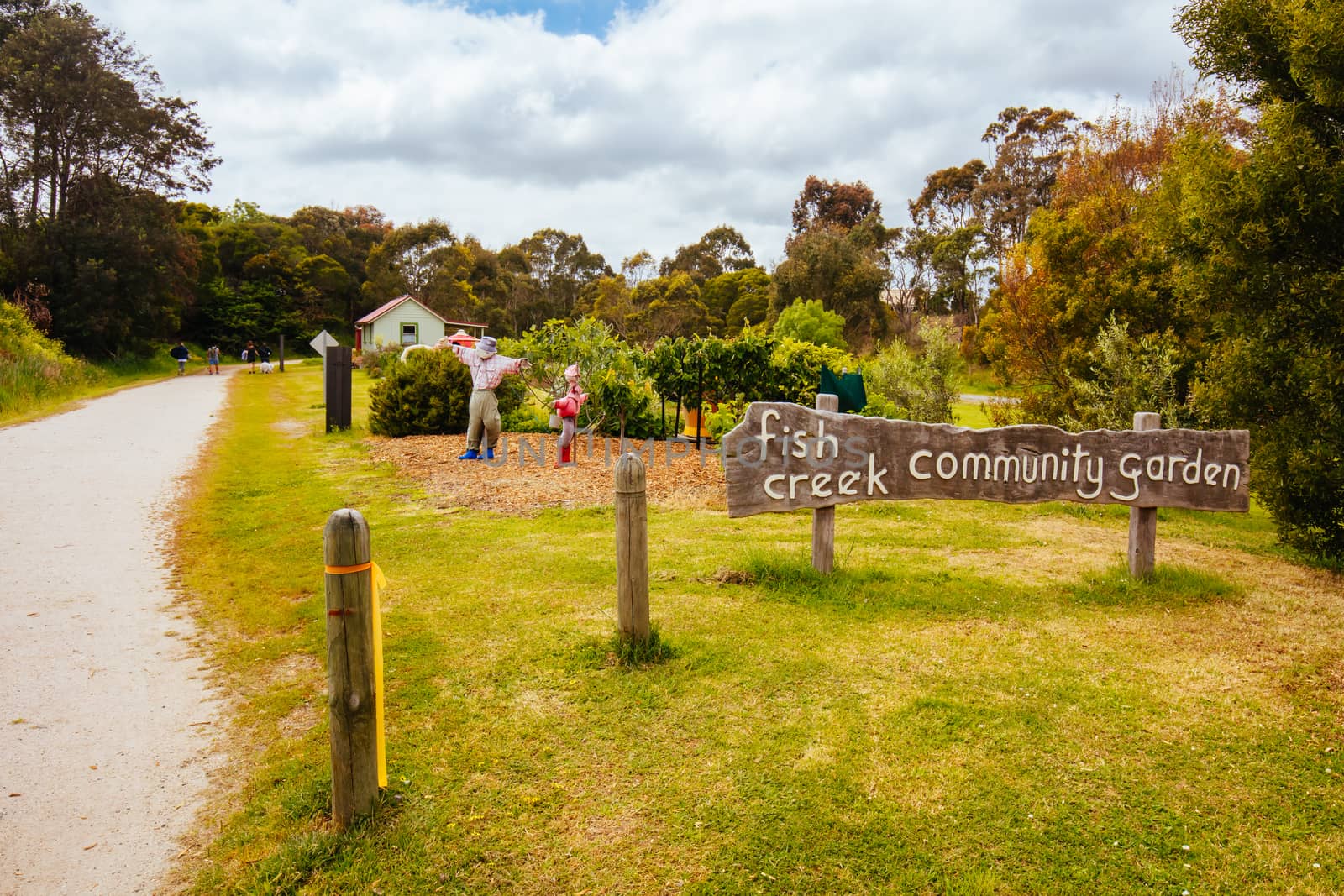 Fish Creek, Australia - November 11, 2018: Buildings in the town of Fish Creek near Wilsons Promontory in Victoria, Australia