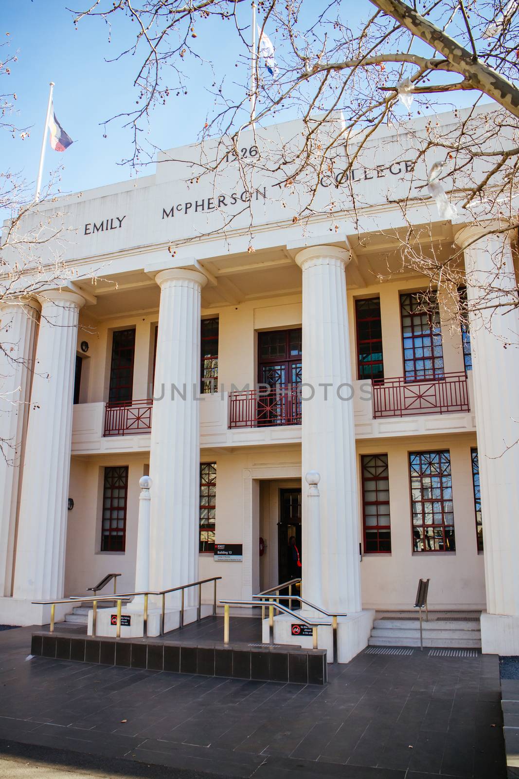 MELBOURNE, AUSTRALIA - July 31, 2015: Emily McPherson College is a notable building of significance in Melbourne CBD, Victoria, Australia