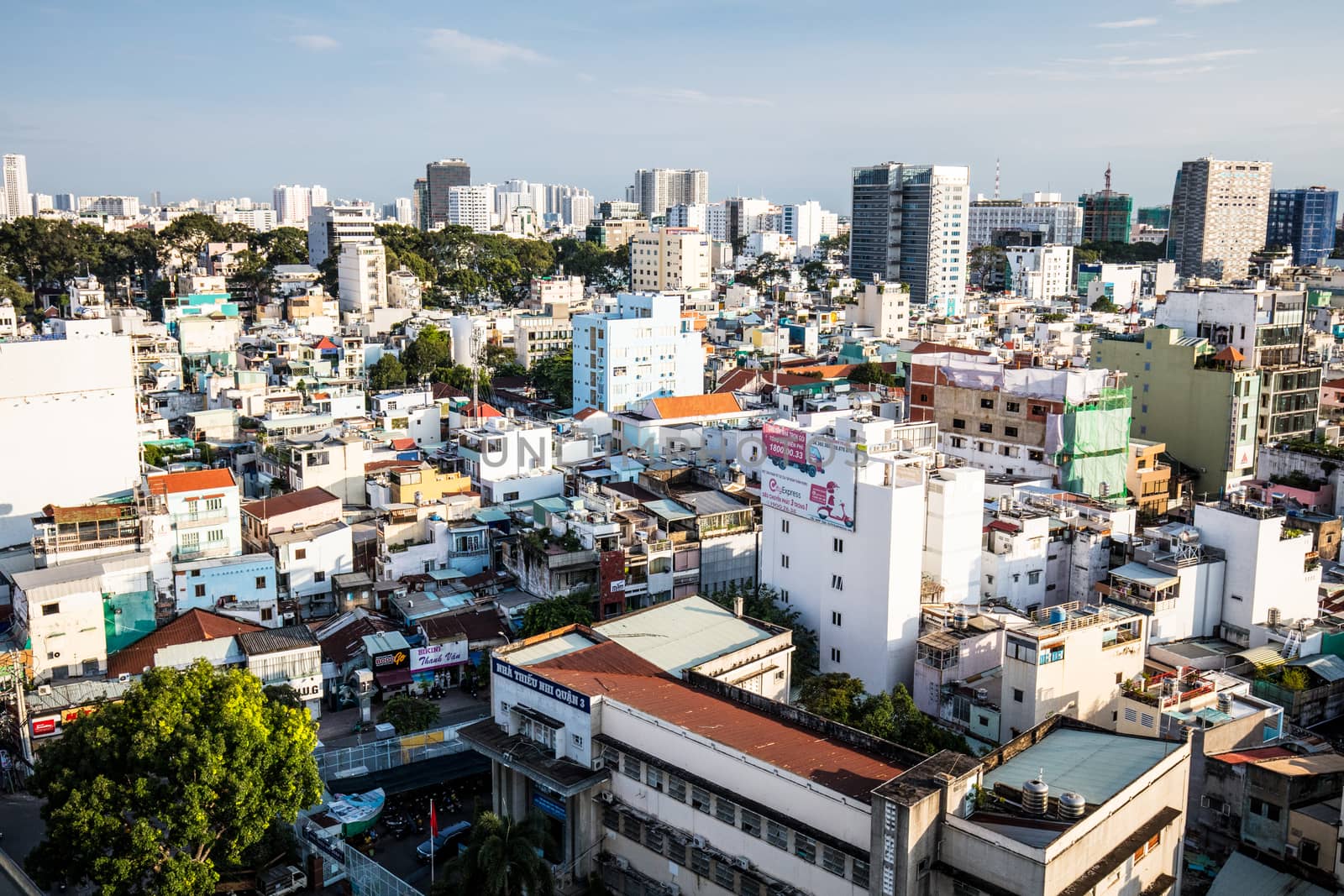 The vast sprawl of buildings in Ho Chi Minh City, otherwise known as Saigon in Vietnam
