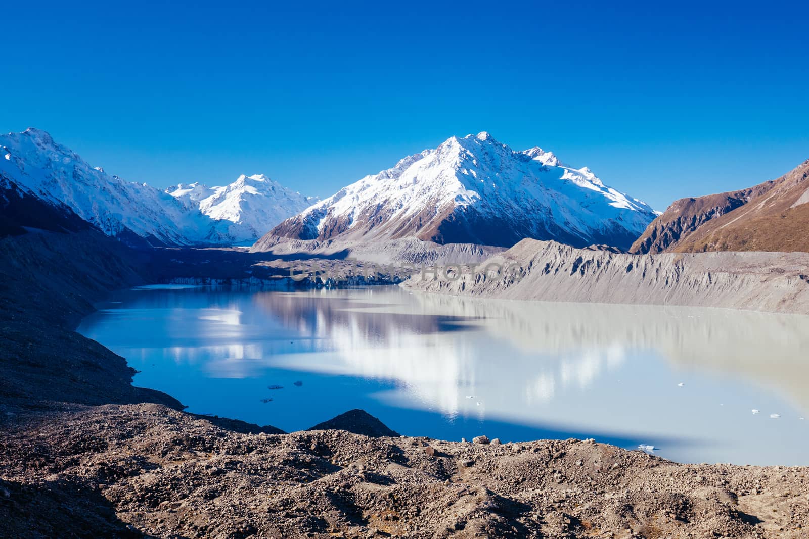 Tasman Glacier near Mt Cook in New Zealand by FiledIMAGE