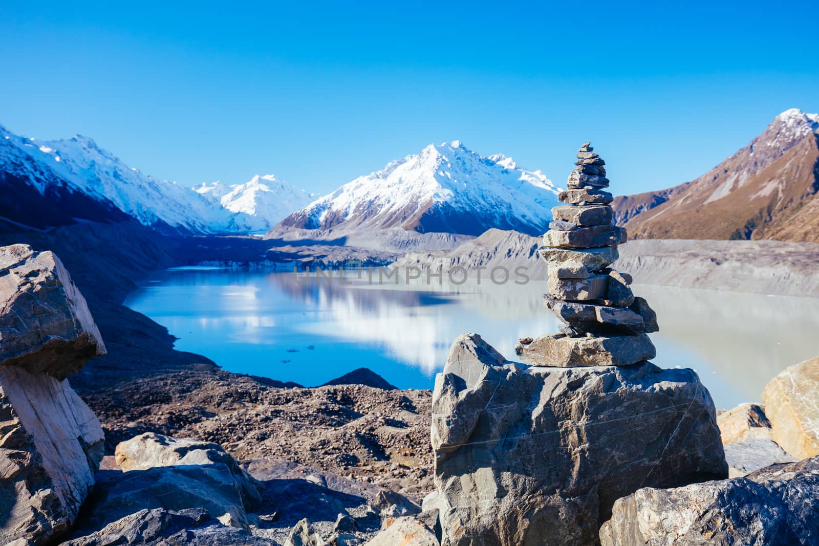 Tasman Glacier near Mt Cook in New Zealand by FiledIMAGE