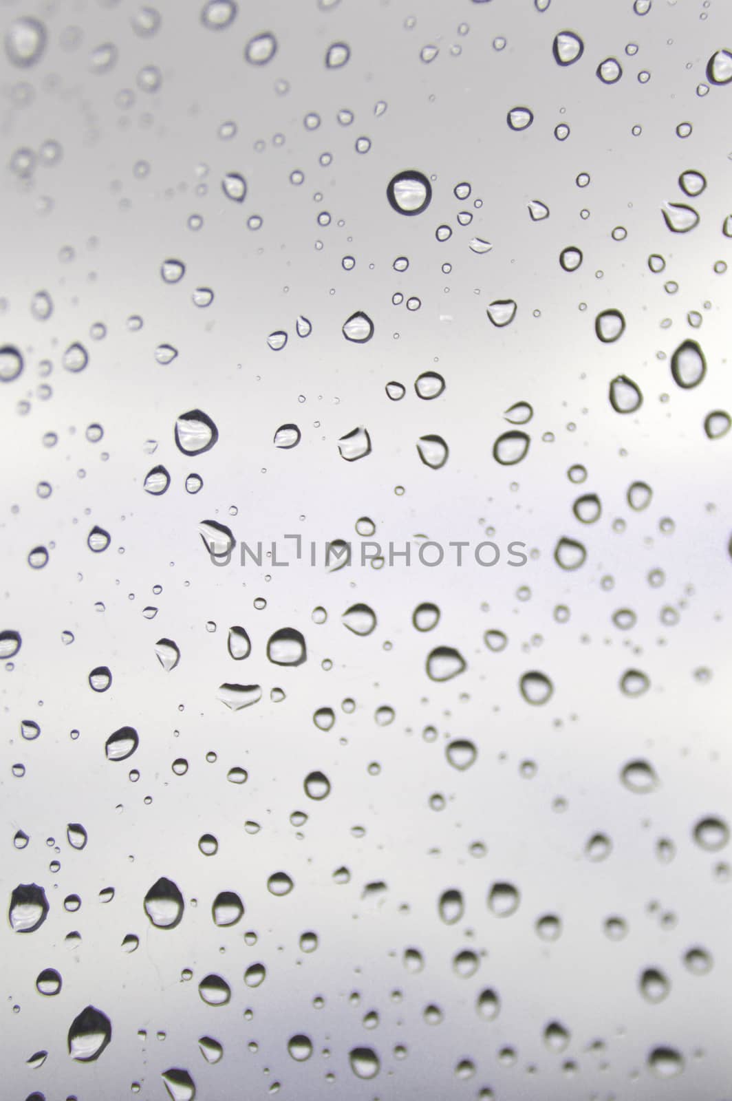 Drops of rain on the window, rainy day. Shallow DOF