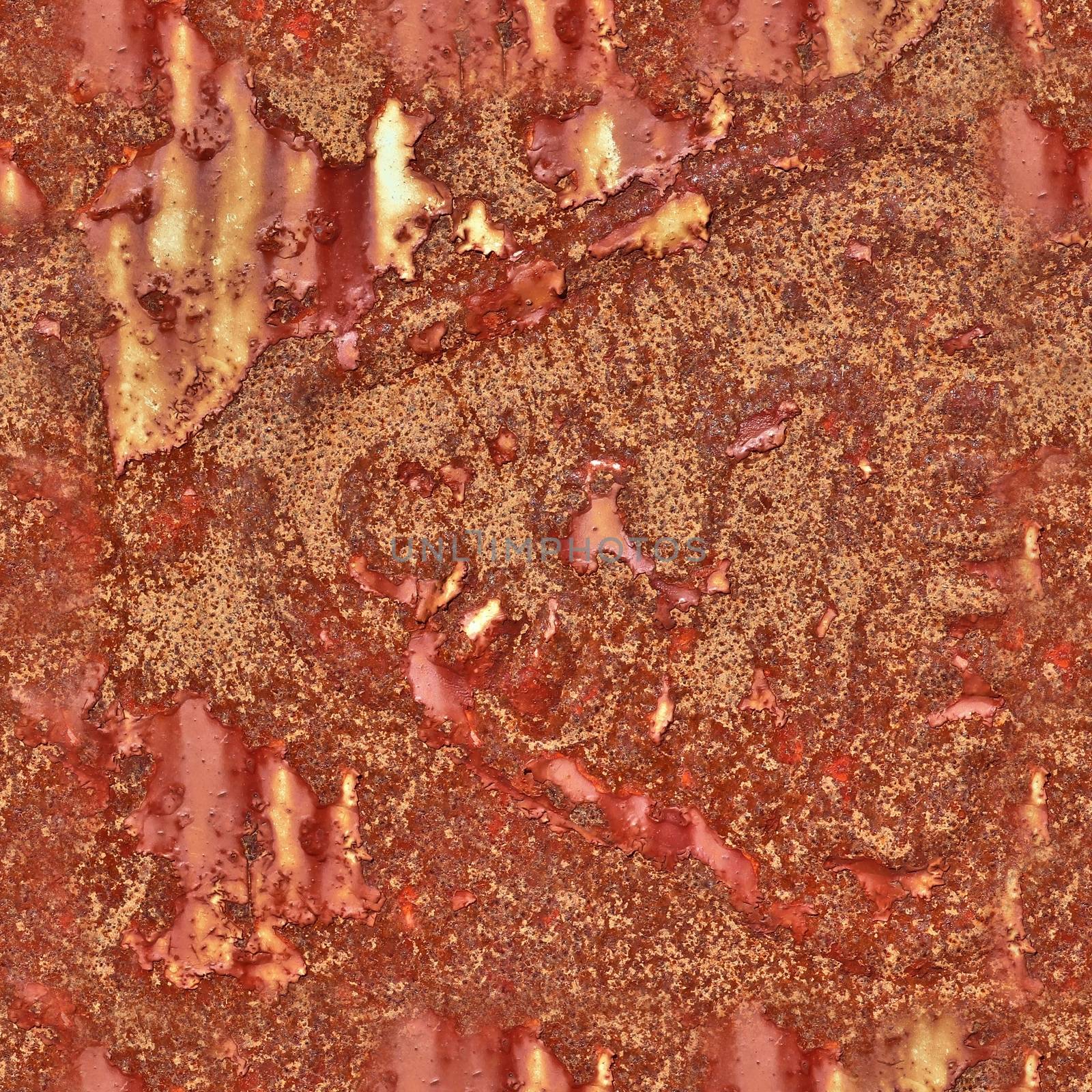 Photo realistic seamless texture pattern of rusty metal in high resolution