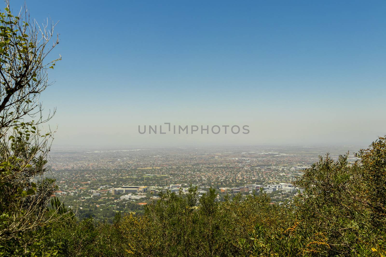 Claremont, Cape Town, South Africa, view from Table Mountain. by Arkadij