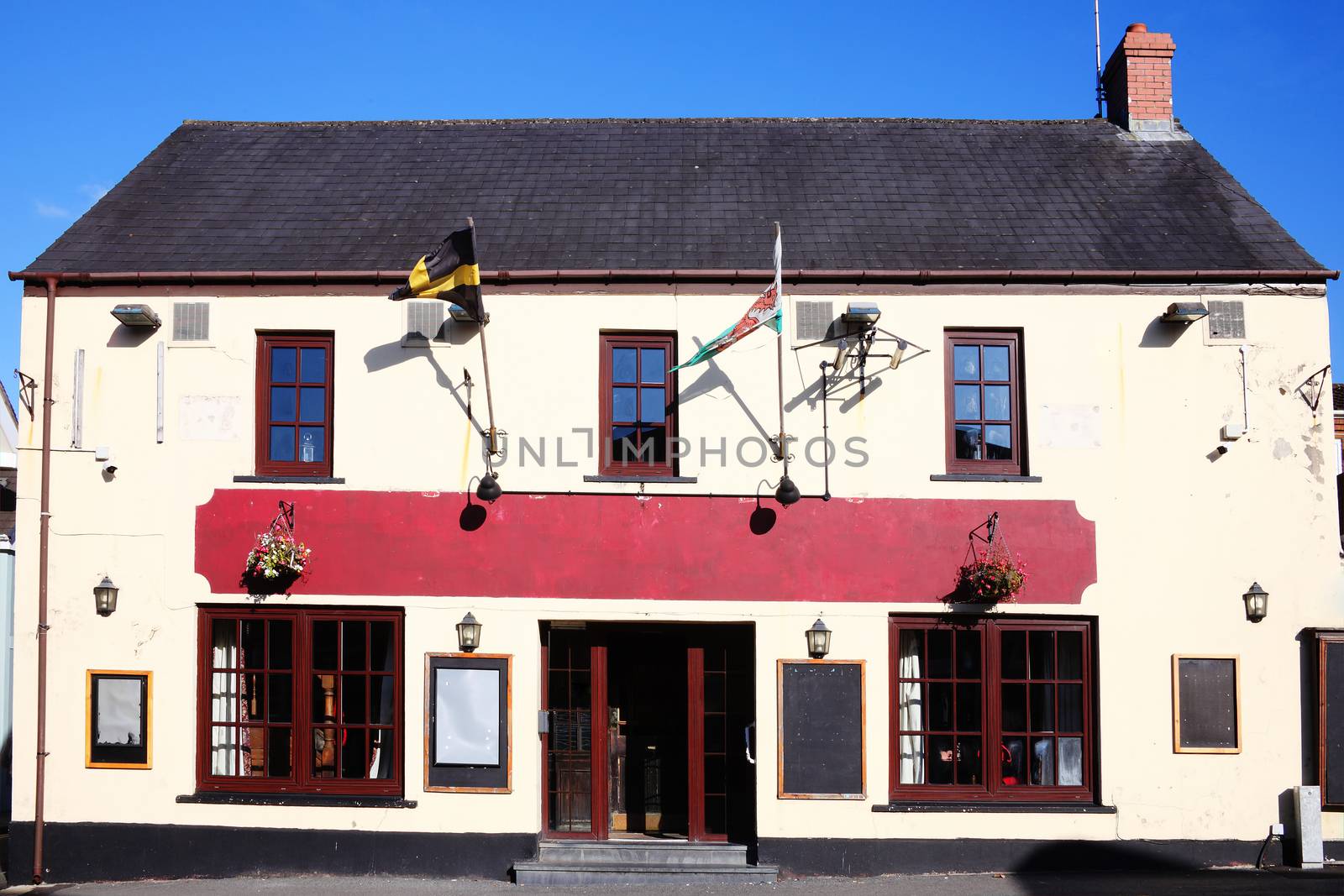 Old fashioned Welsh public house tavern in Wales UK stock photo