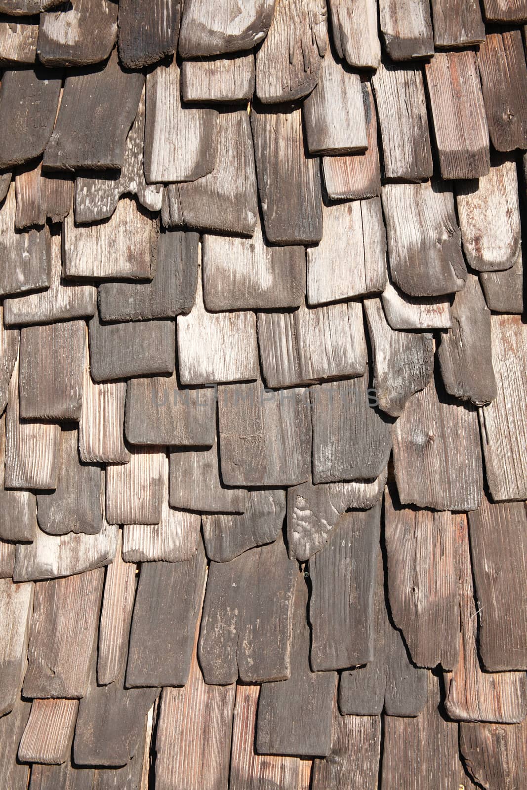 Old distressed brown wood tile texture background stock photo