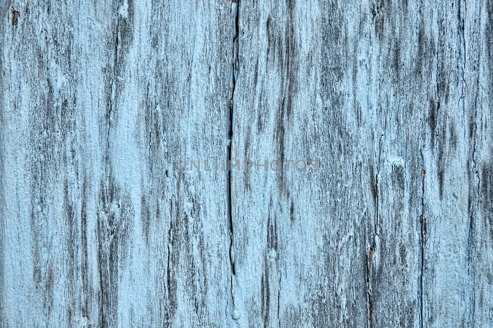 Old blue weathered distressed wood oak board planks texture background stock photo