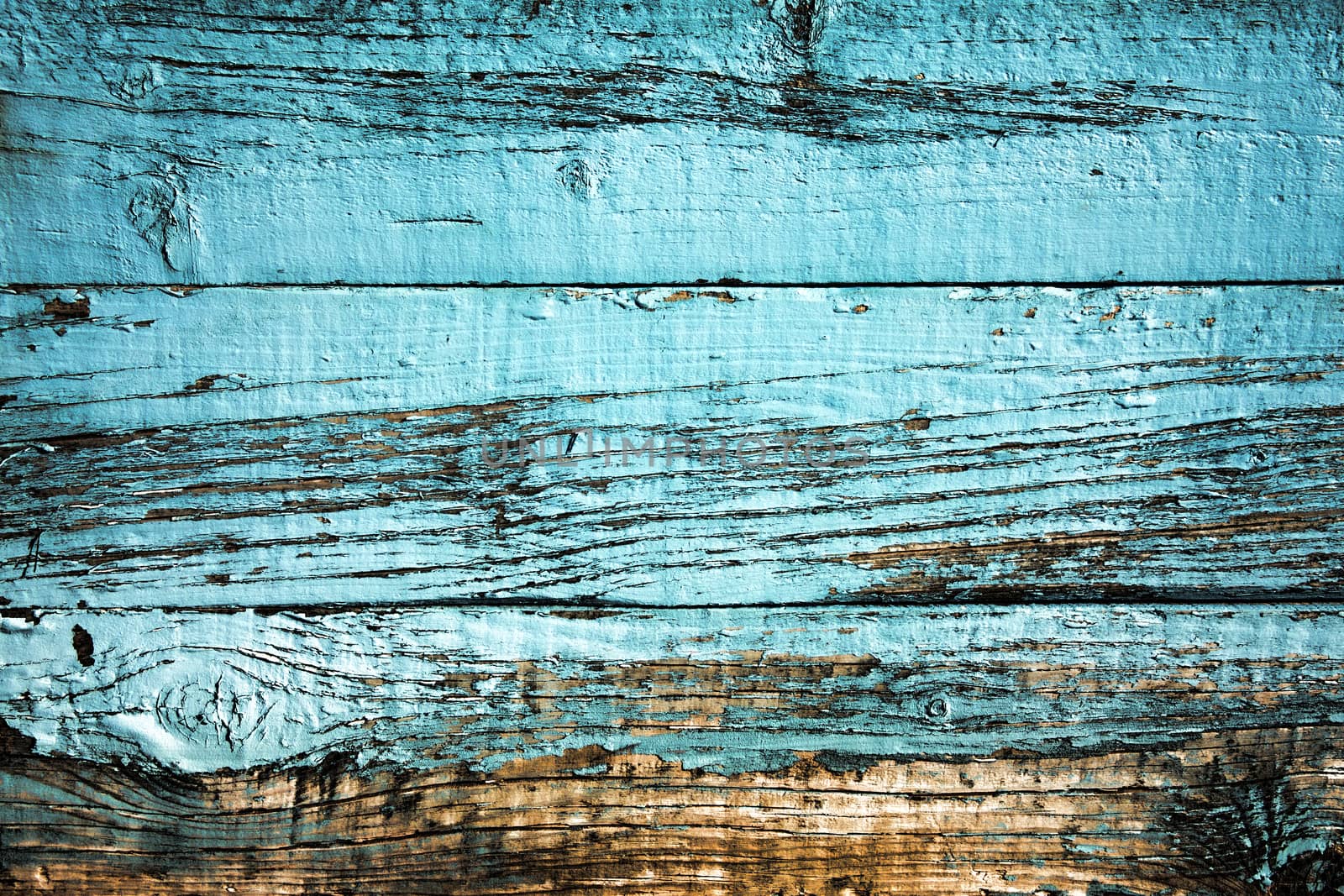 Old blue weathered distressed wood oak board planks texture background stock photo