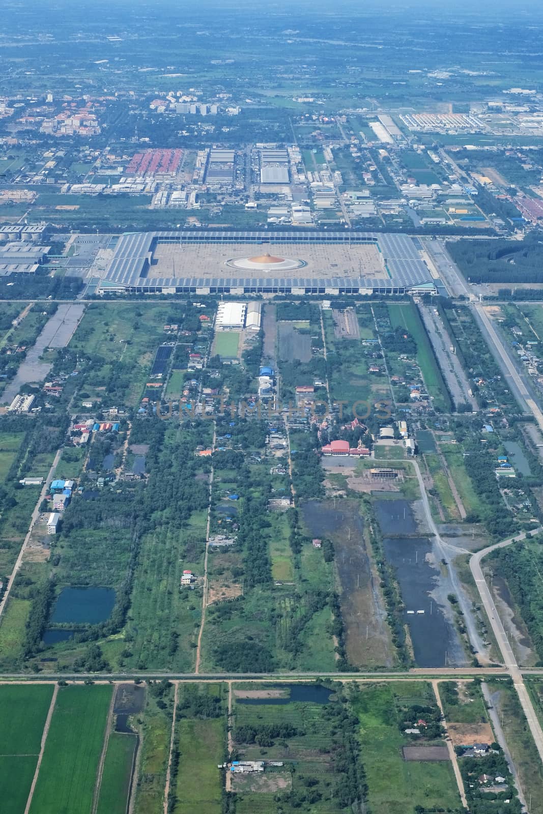 Aerial Top view in thailand