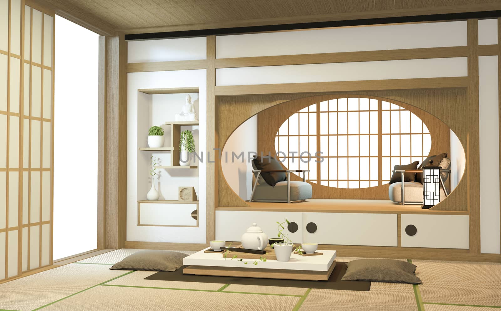 Nihon room design interior with door paper and cabinet shelf wal by Minny0012011@hotmail.com