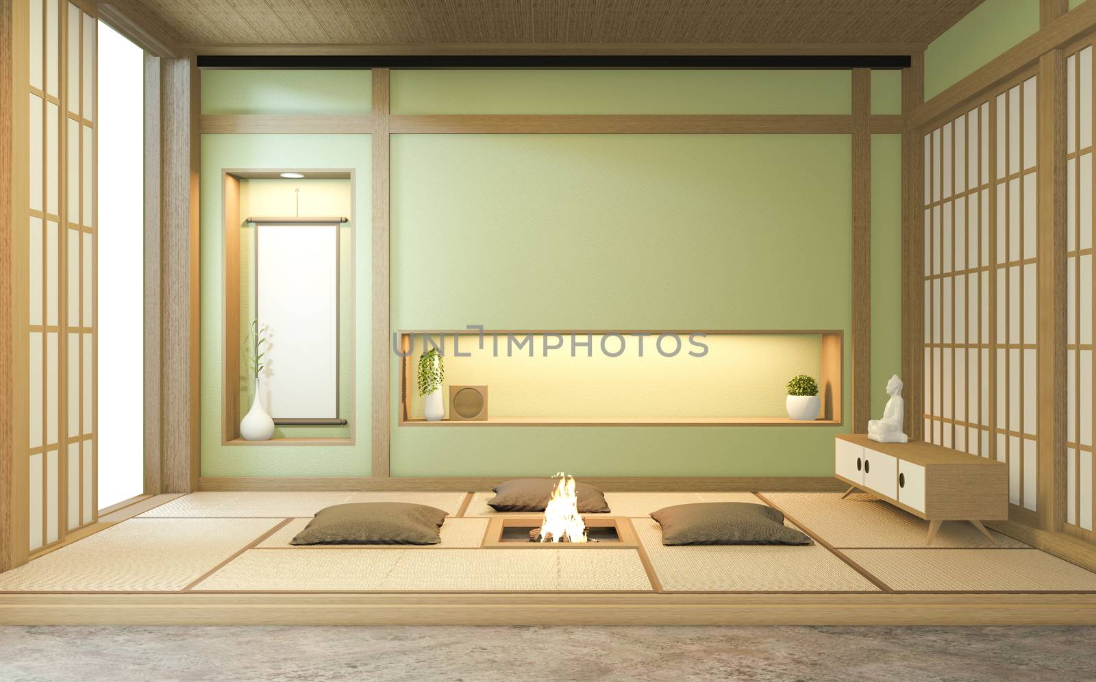 Nihon green room design interior with door paper and cabinet she by Minny0012011@hotmail.com
