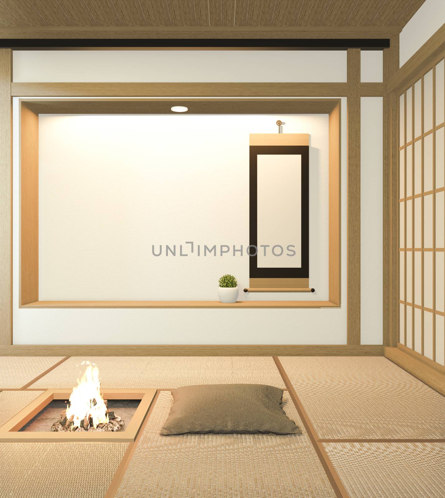 Nihon room design interior with door paper and cabinet shelf wal by Minny0012011@hotmail.com