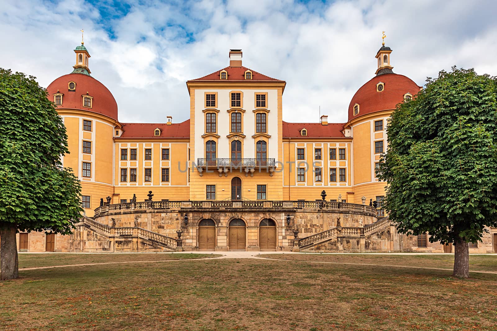 Baroque castle Moritzburg Castle, Moritzburg, near Dresden, Saxony, Germany.