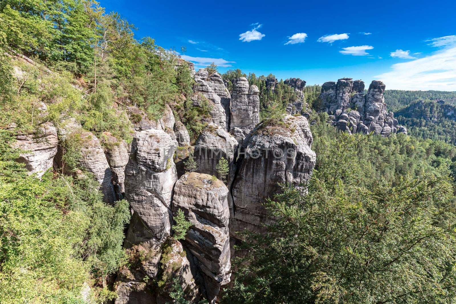 Bastei, Scenic view of the Bastei rock formation, known as Saxon by seka33
