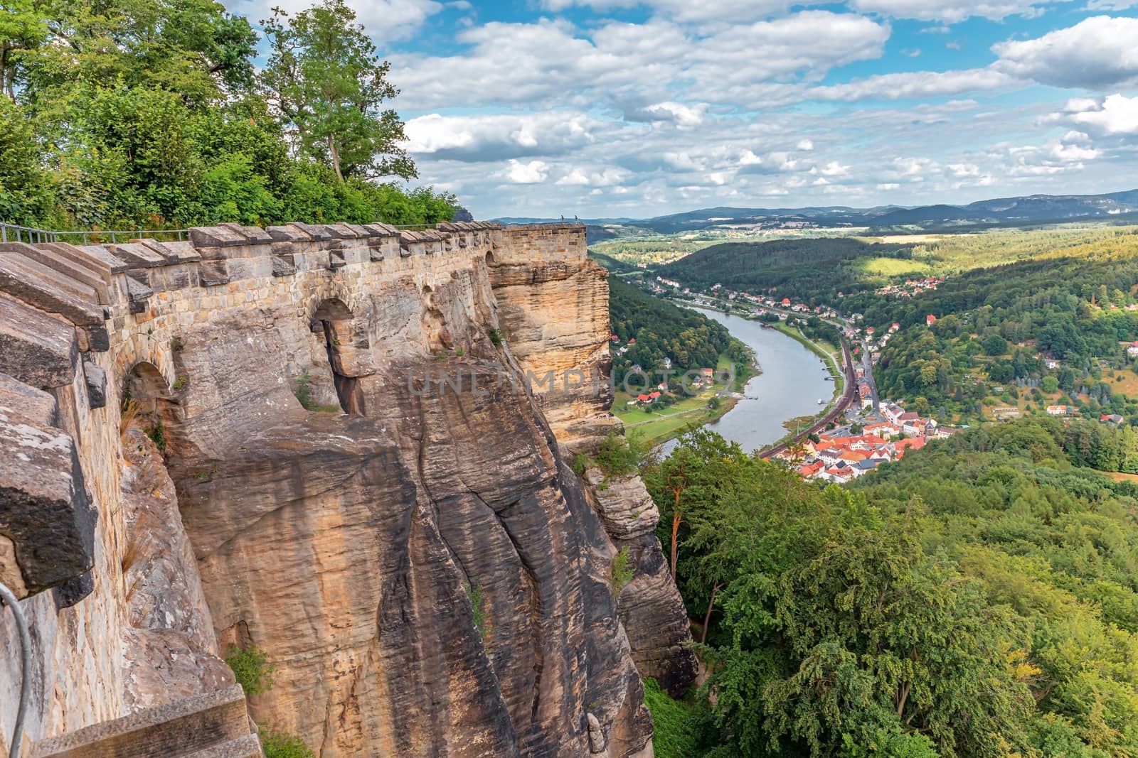 Elbe Sandstone Mountains - Königstein Fortress, one of the larg by seka33