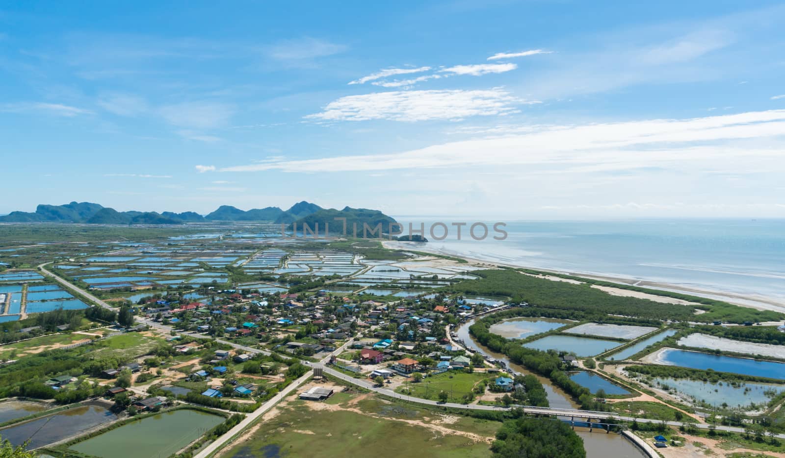 City or Town and Home Top View at Khao Dang View Point Prachuap Khiri Khan Thailand 4