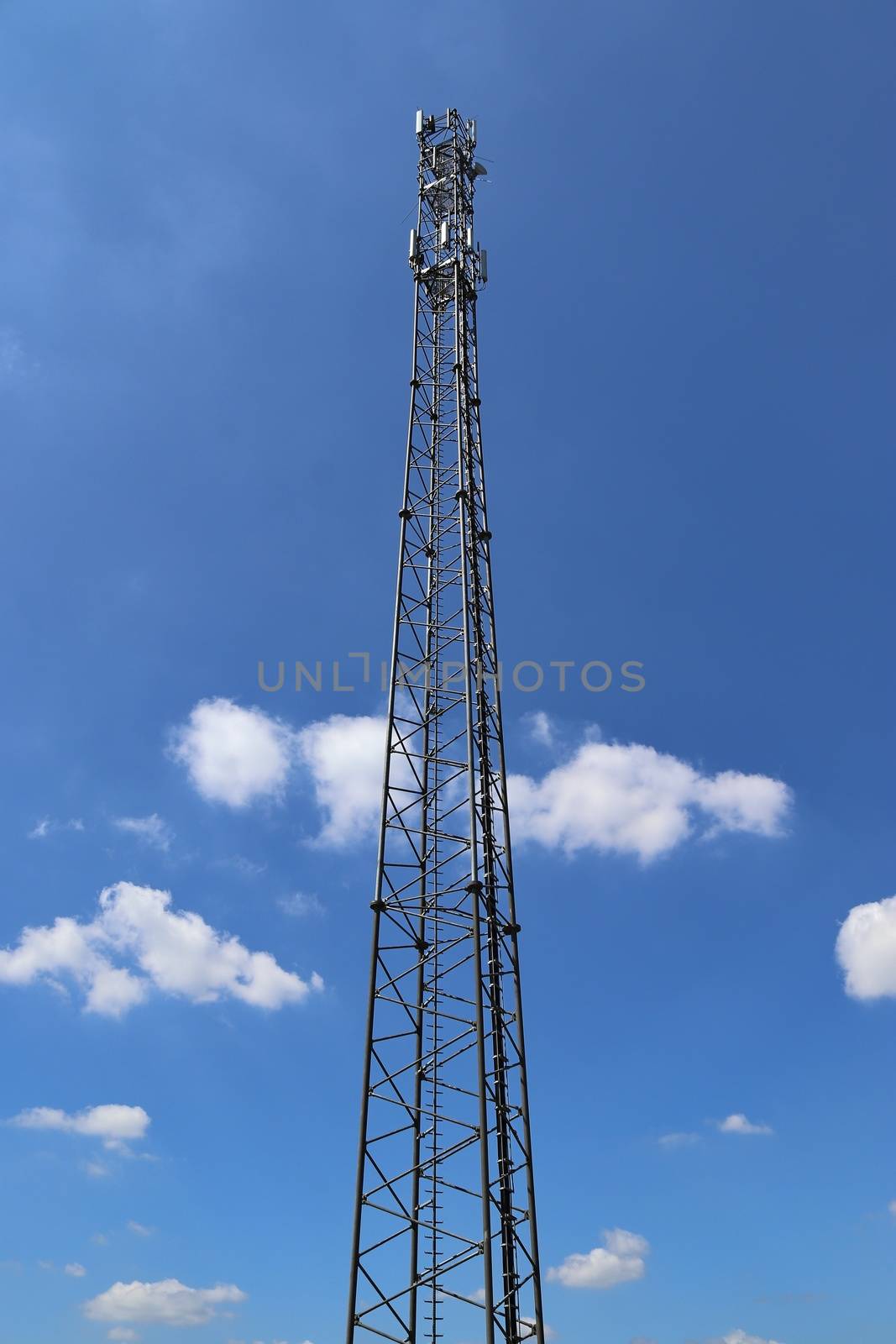 Electric antenna and communication transmitter tower in a northe by MP_foto71