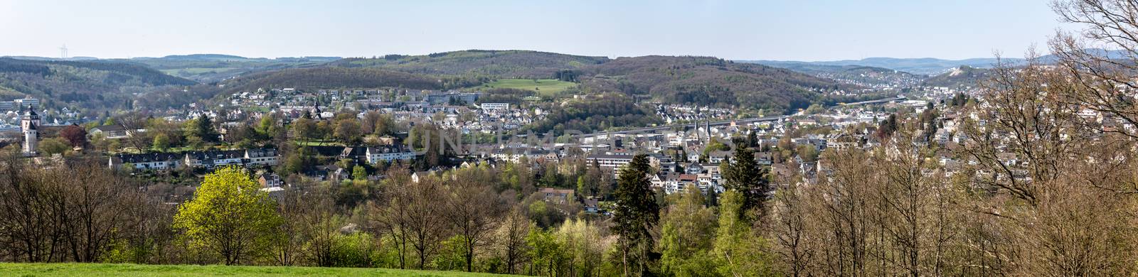 Panorama of the mountainous Siegerland by Dr-Lange