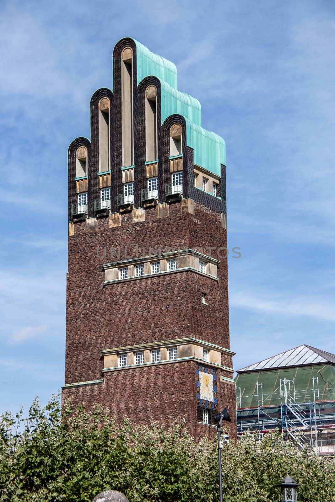 The wedding tower as a landmark in Darmstadt