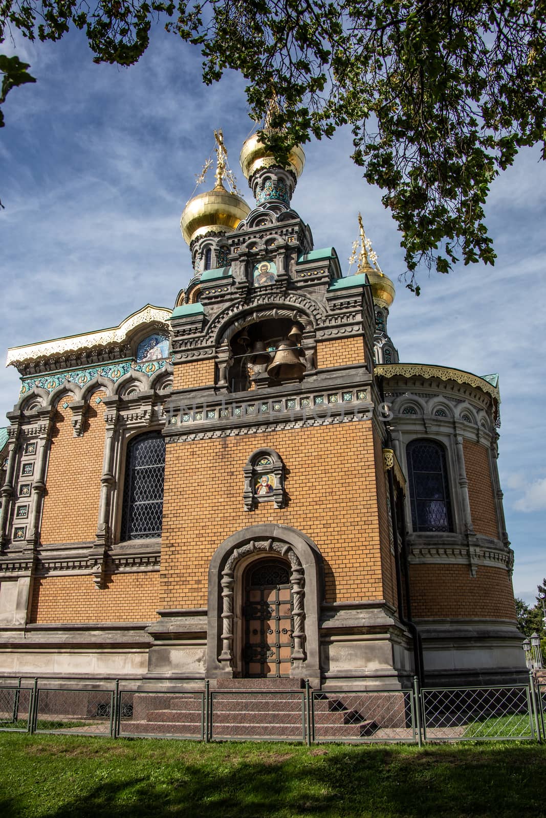 Russian churches with onion domes in Darmstadt