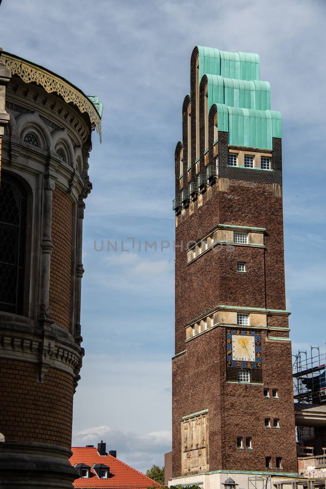 The wedding tower as a landmark in Darmstadt