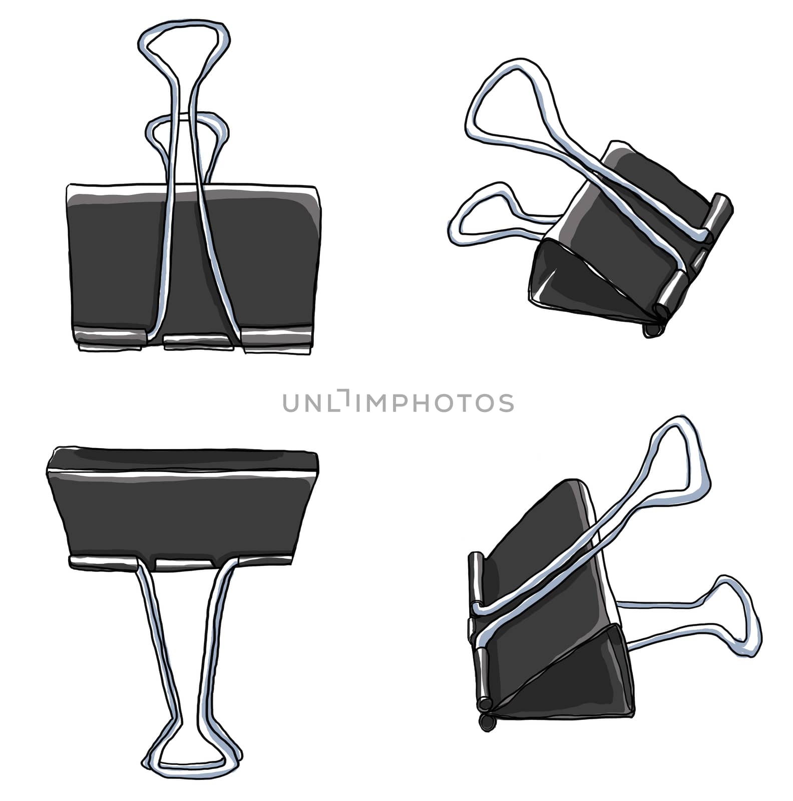 art Binder Clips Paper Clips Durable Office Paper File Organize  by paidaen