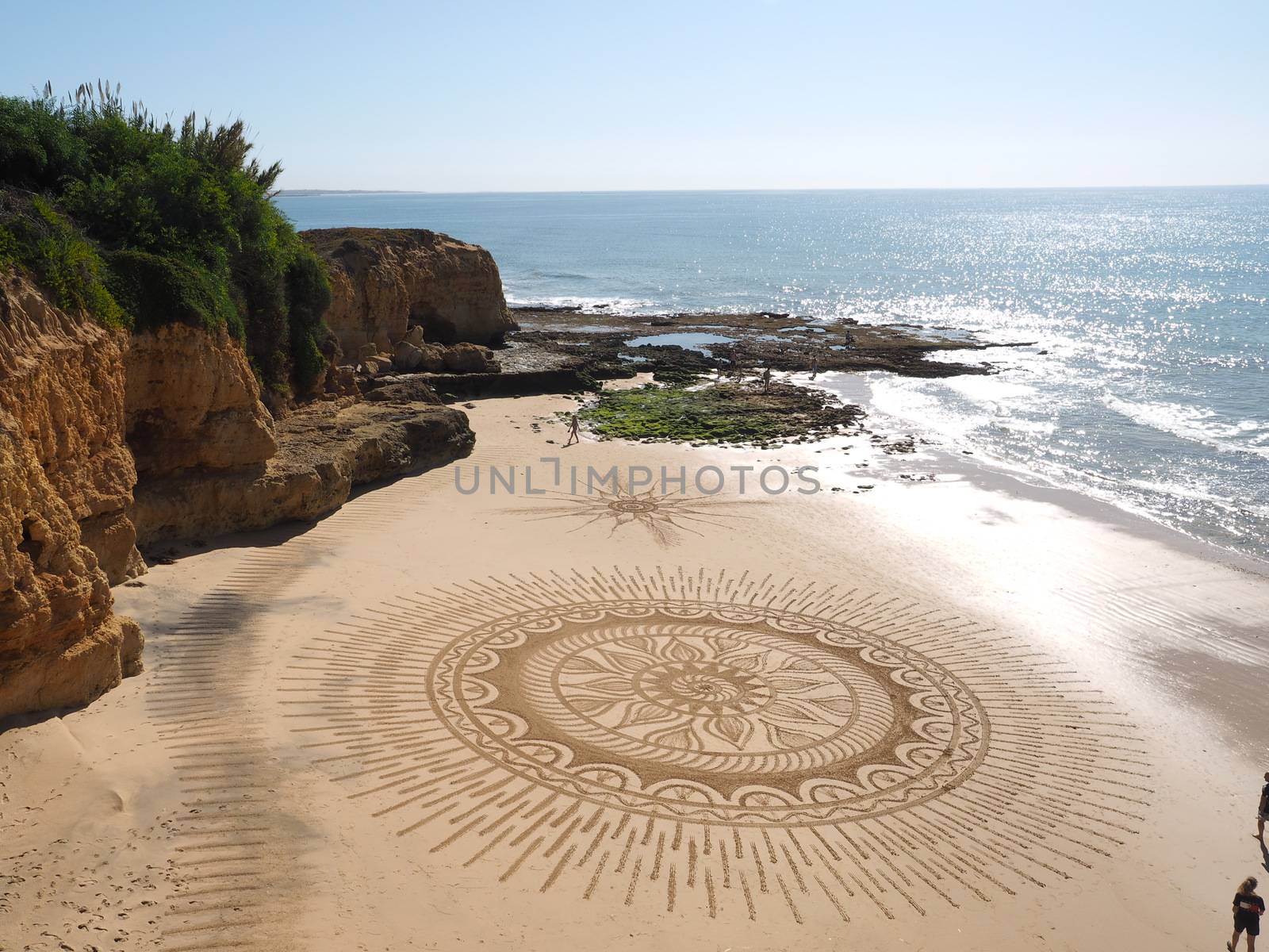 Beautiful beach art of vitor Raposo at the Algarve coast of Portugal by Stimmungsbilder