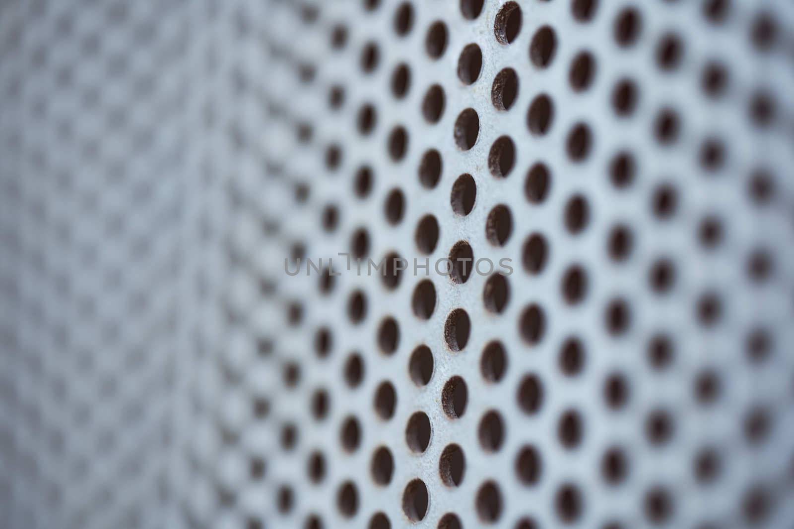 Round steel grid closeup. background. Macro effect. High quality photo