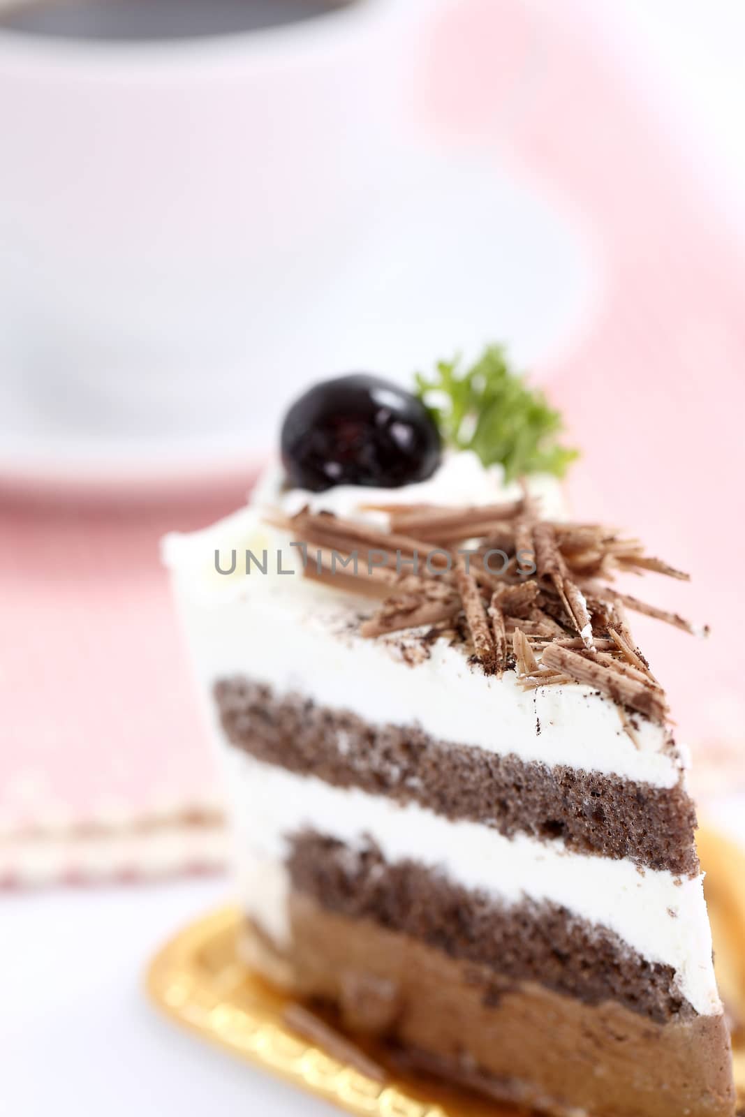 Chocolate Cake with coffee