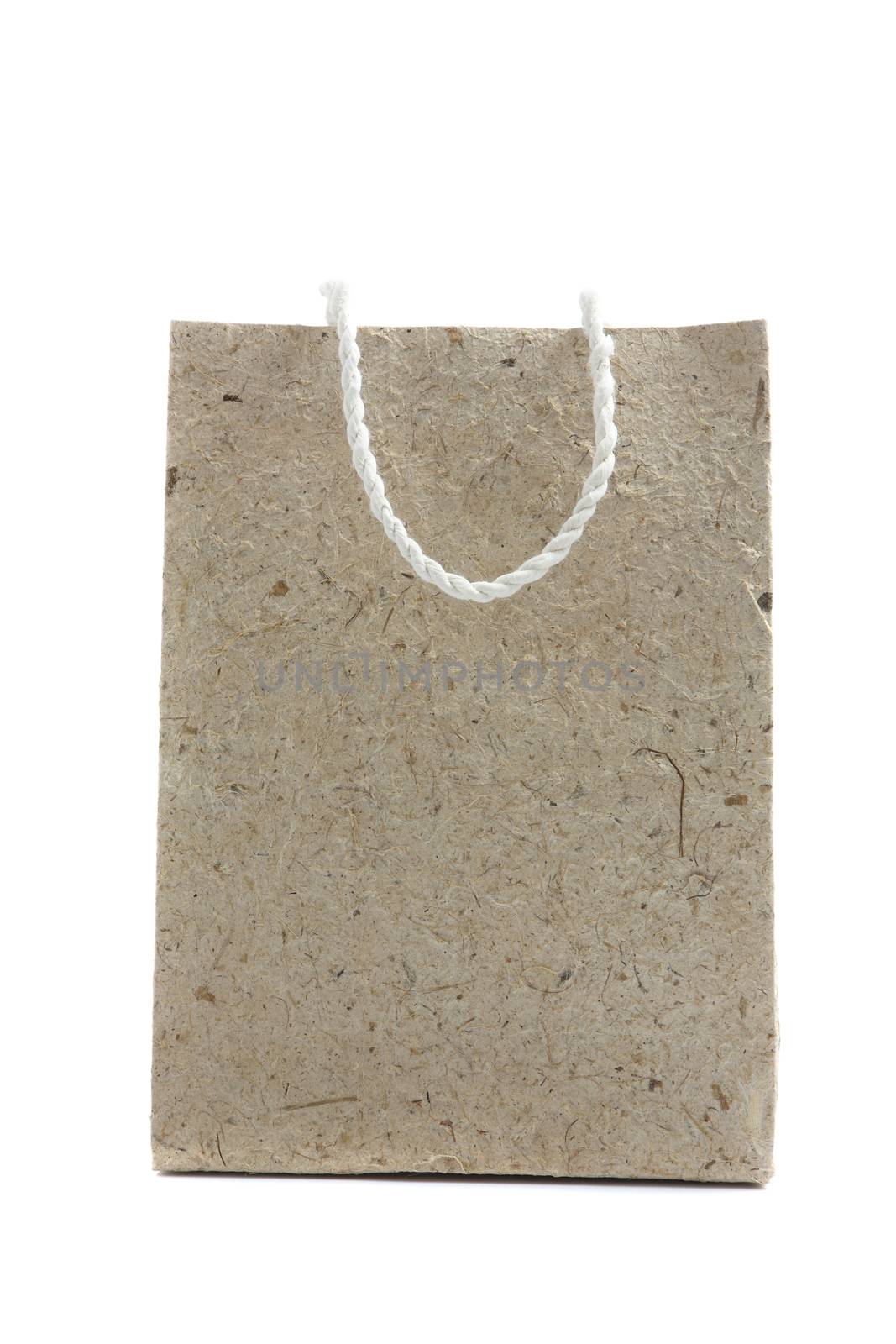 Mulberry paper bag isolated in white background