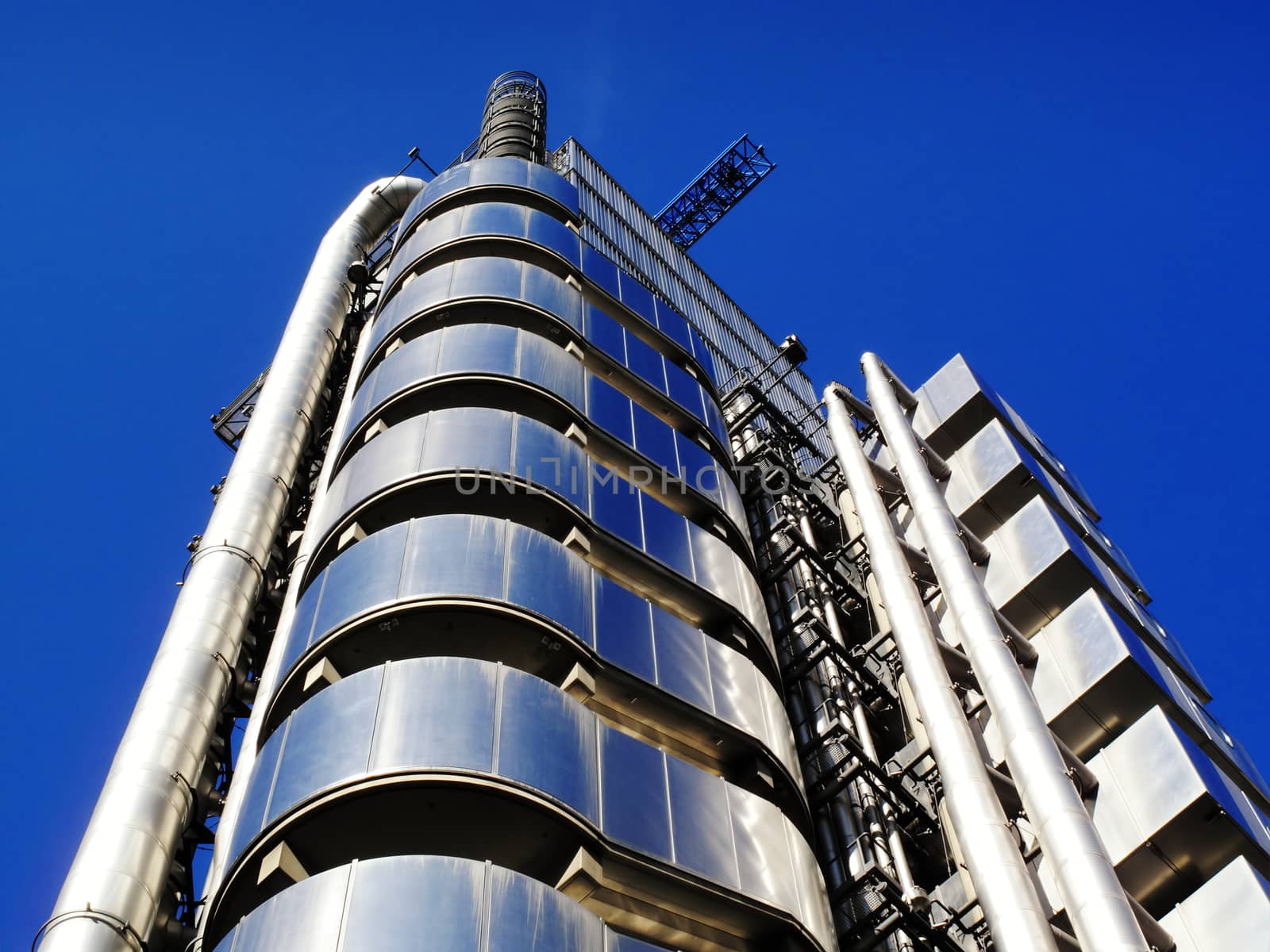 The Lloyd’s Building in the heart of the financial district of London England UK the headquarters of the insurance firm Lloyd’s Of London stock photo