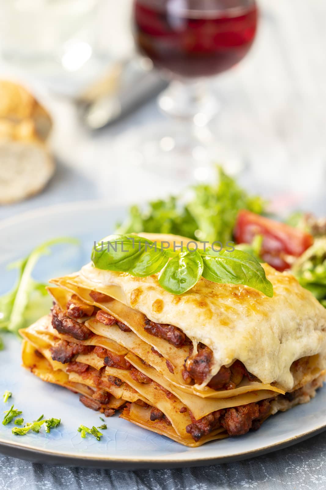 lasagna on a plate by bernjuer