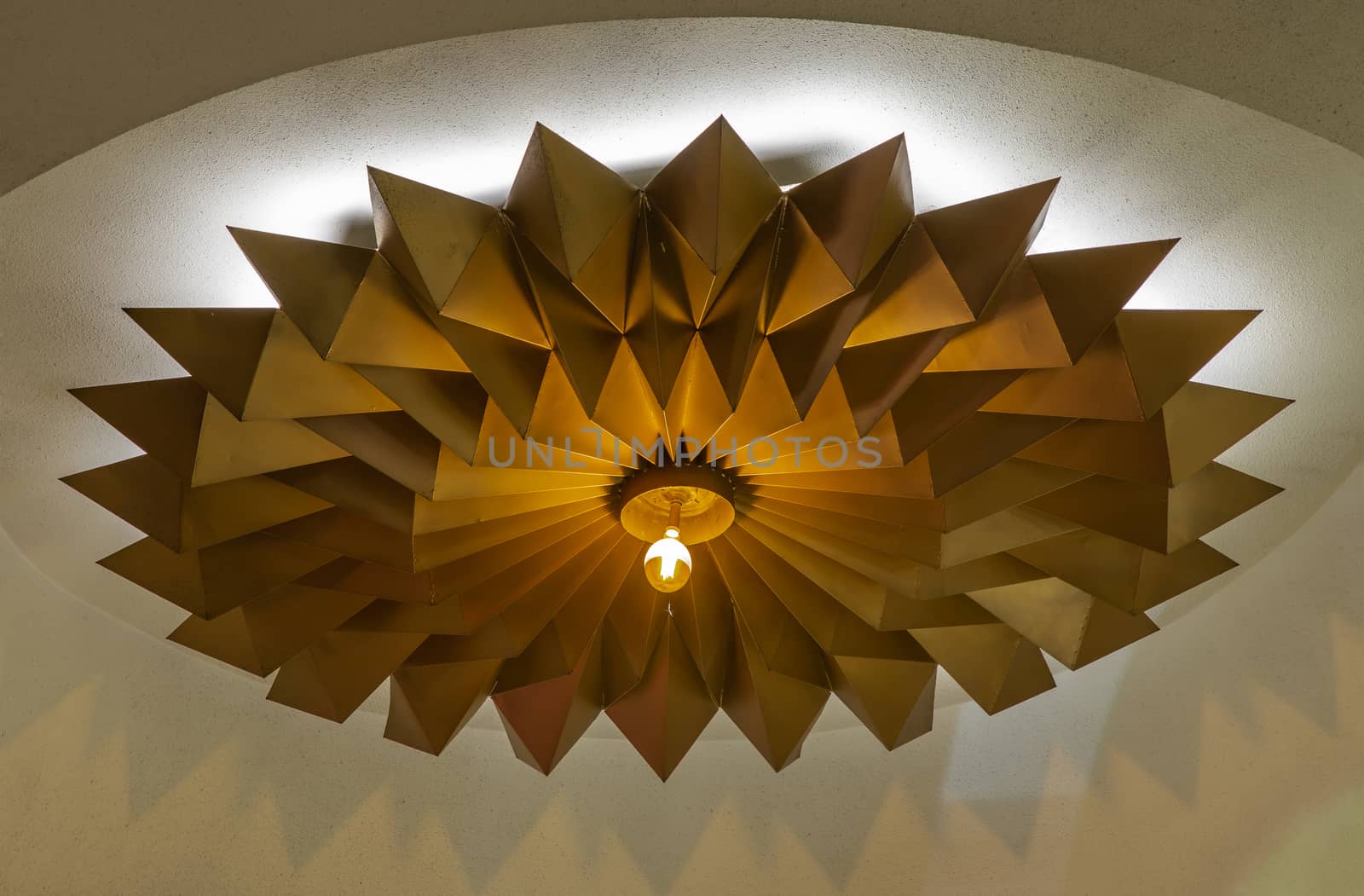 Bangkok, Thailand, Jul 03, 2020 : Beautiful interior design with Ceiling lamp in Scala cinema at Siam Square. Cultural entertainment.
