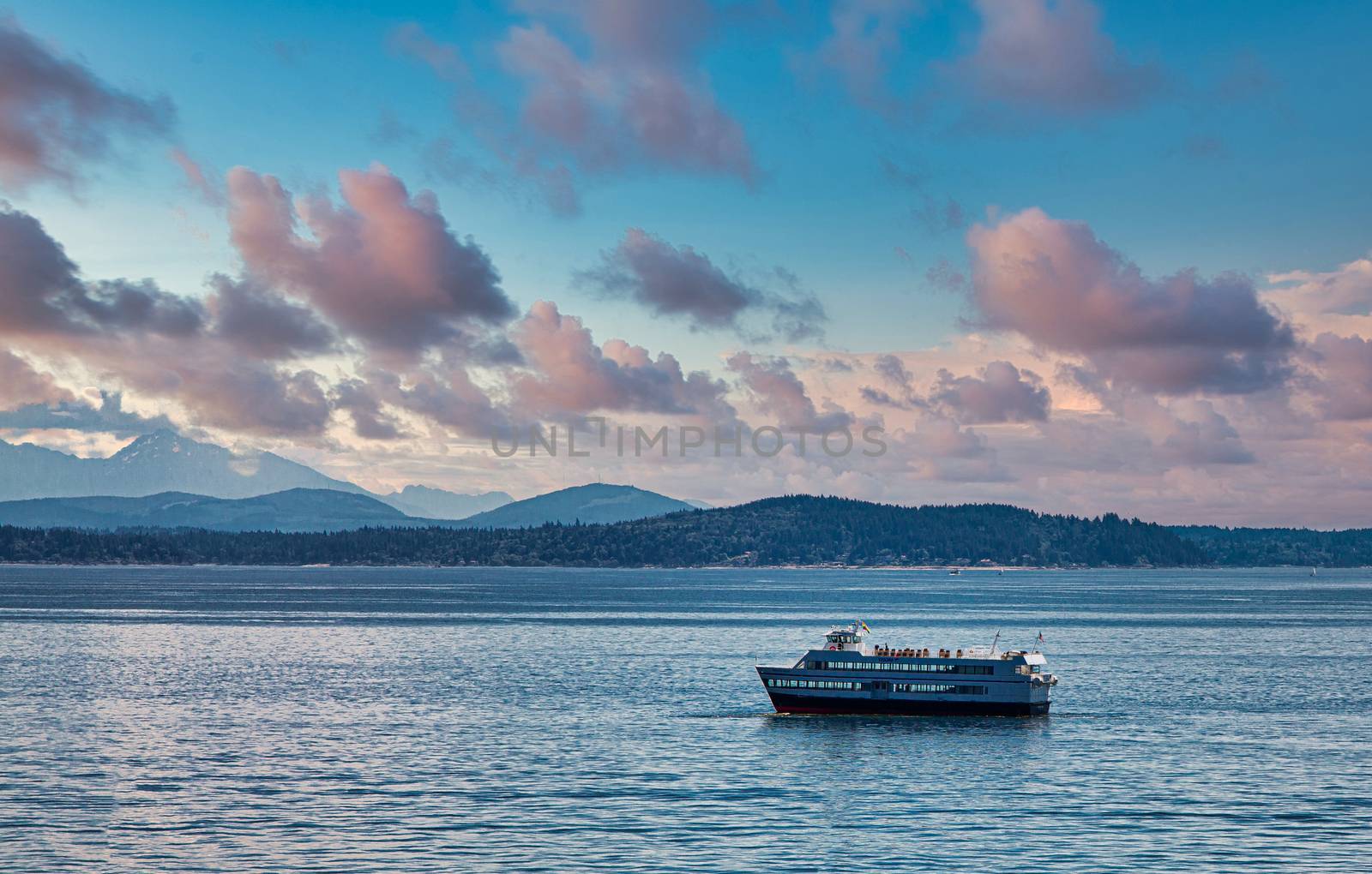 Empty Tour Boat in Sound by dbvirago