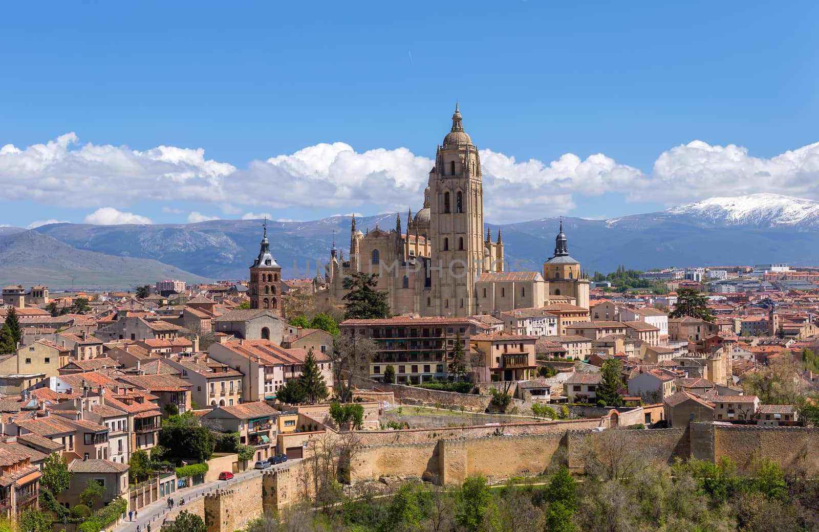 The old town of Segovia and the Cathedral, Segovia, Spain