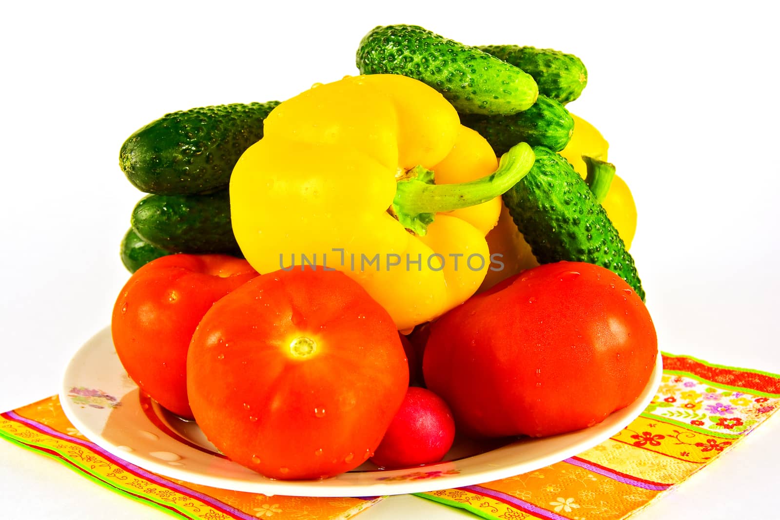 Fresh Vegetables for spring salad

