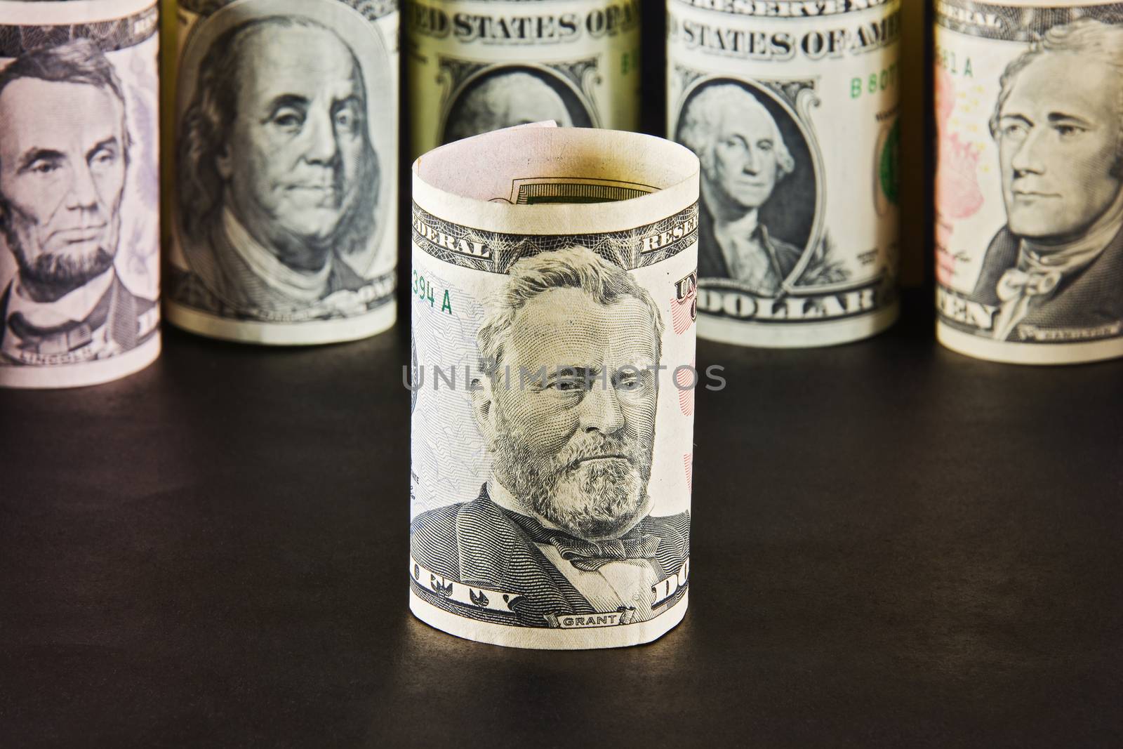 Portrait of Ulysses S. Grant on a fifty dollar bill by Grommik