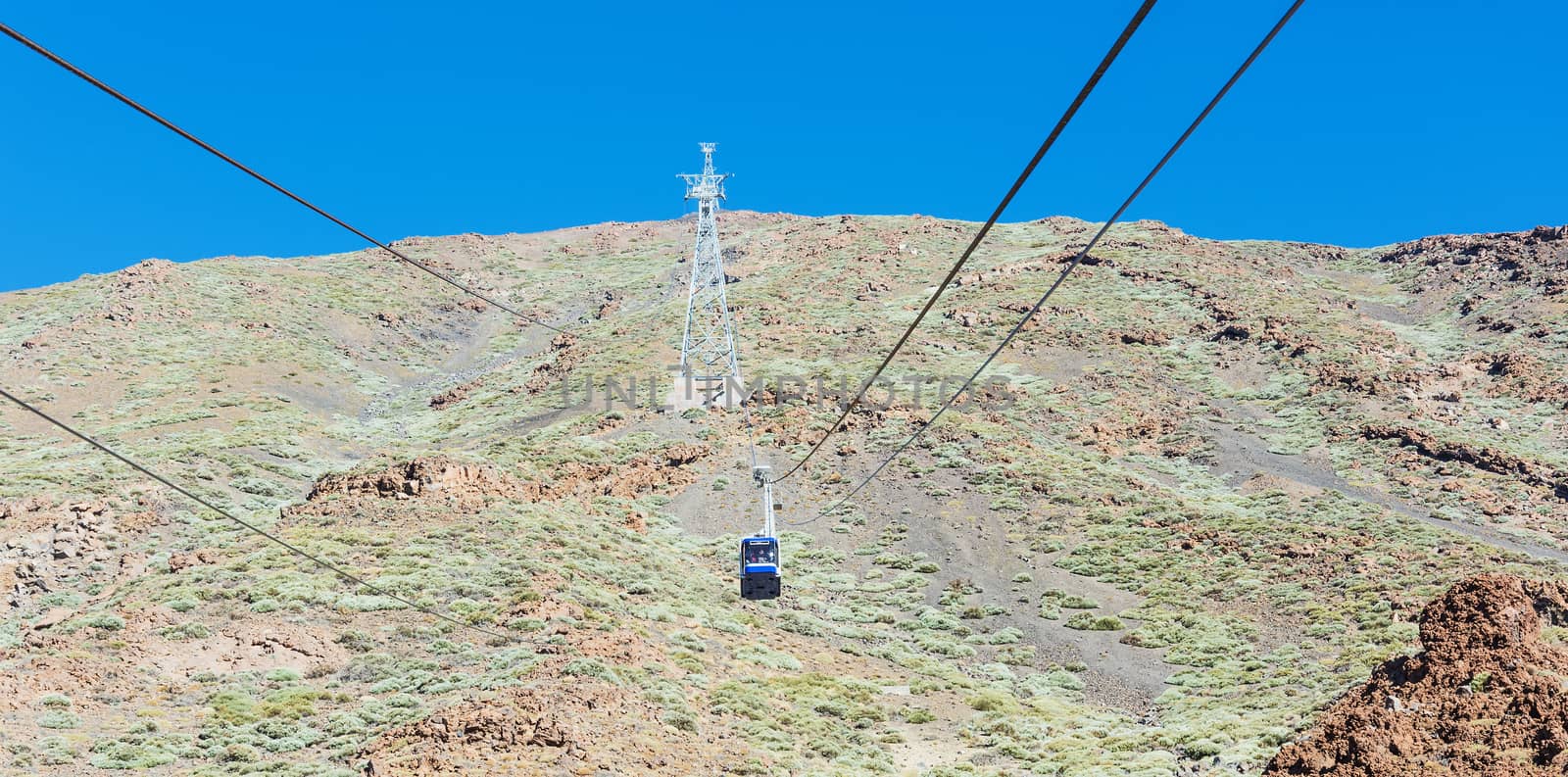 The cable car on the island of Tenerife for the ascent and desce by Grommik