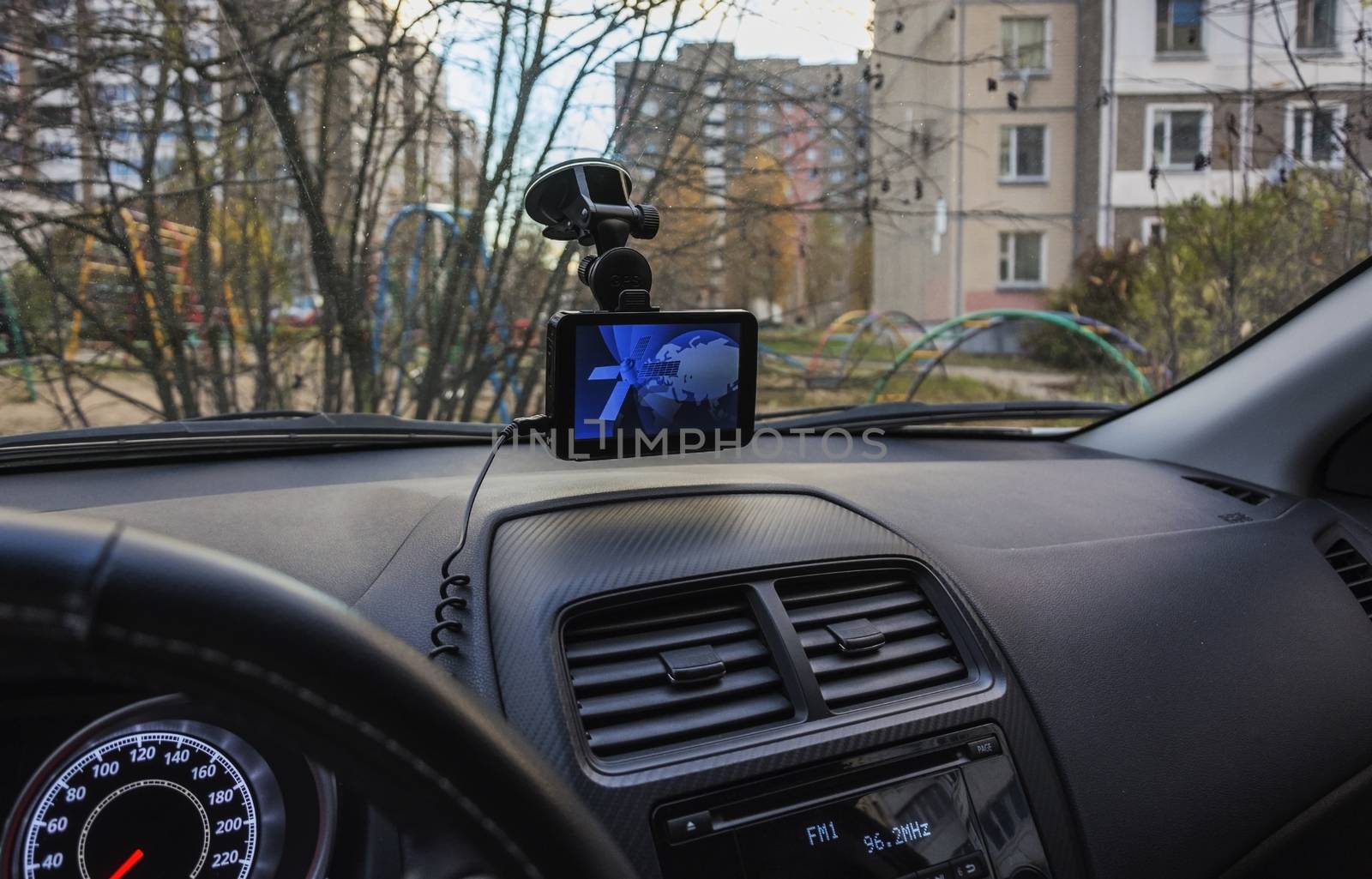 Car navigator in the car