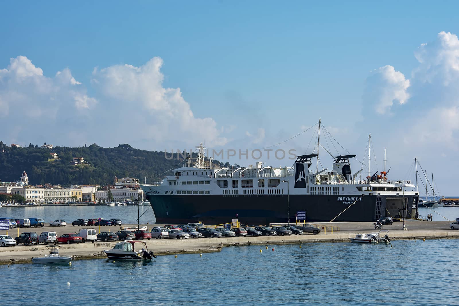 Sea ferry in the port of Zakynthos on the island of Zakynthos (G by Grommik